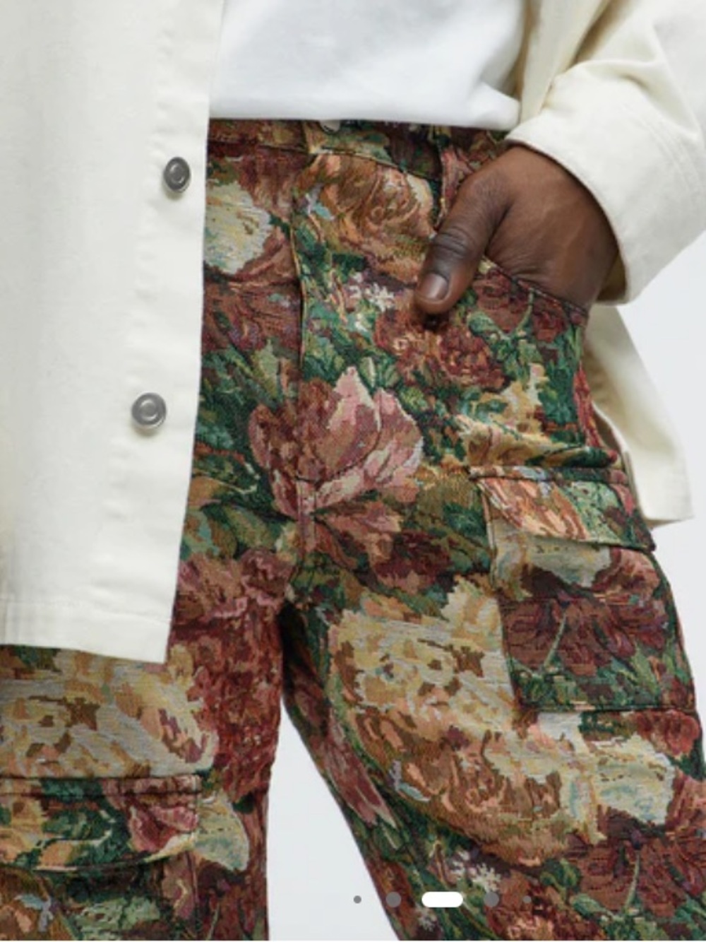 Novamen Pissarro Tapestry Slim Stacked Flare Pants - Multi 34 - Picture 2 of 15
